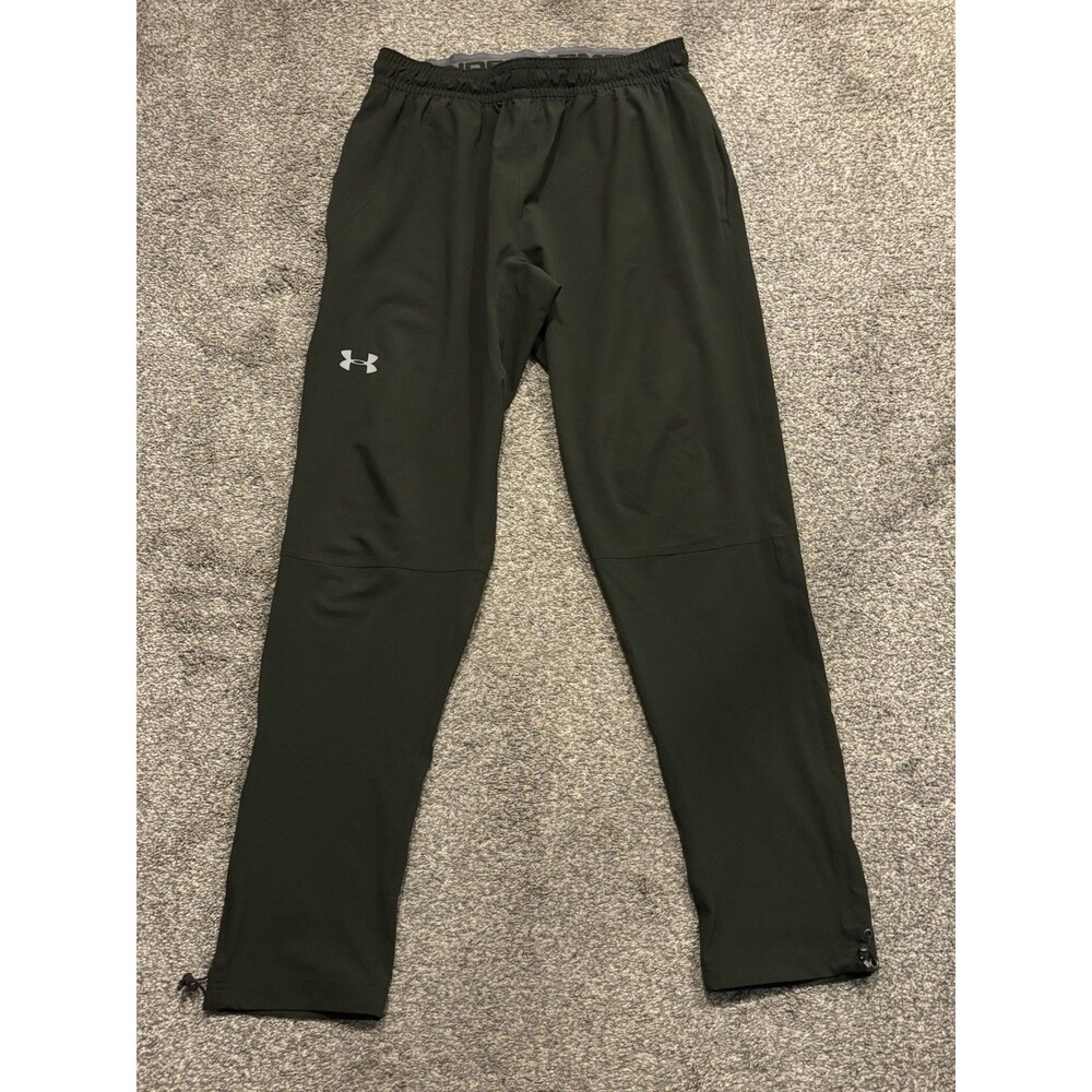 Under Armour Storm Pants Mens L‎ Green HeatGear Joggers Fitted Track